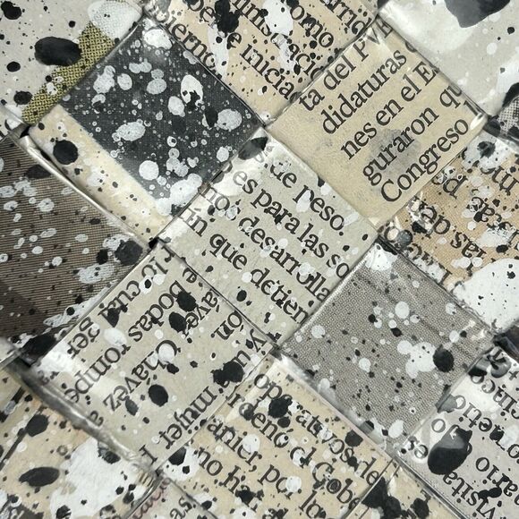 NAHUI OLLIN Candy Wrapper Purse Clutch Wristlet Newspaper Spatter - Picture 3 of 10